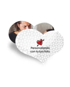 Puzzle a forma di cuore personalizzato